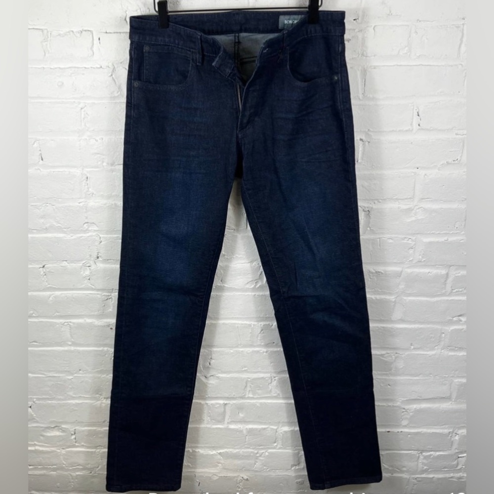 BONOBOS - Men's - Stretch Skinny Leg Denim Jeans Low Rise Dark Blue CC (EUC)